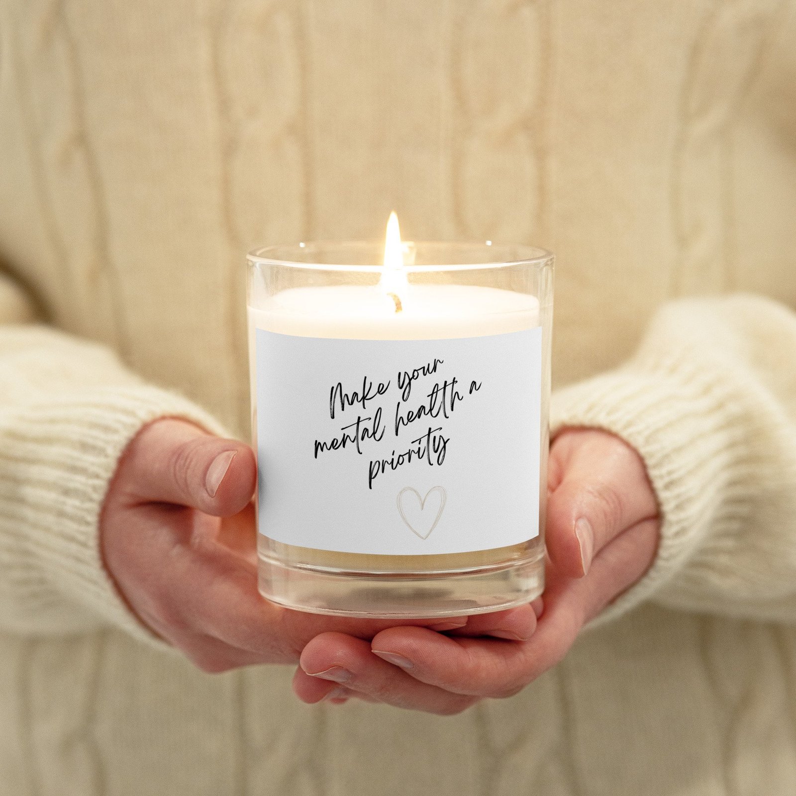Glass jar candle - quotes